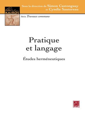 cover image of Pratique et langage